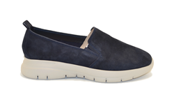 SLIP-ON EXTALIGHT IN PELLE SCAMOSCIATA BLU 43B7